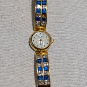 Elegant Gold and Blue Women's Watch